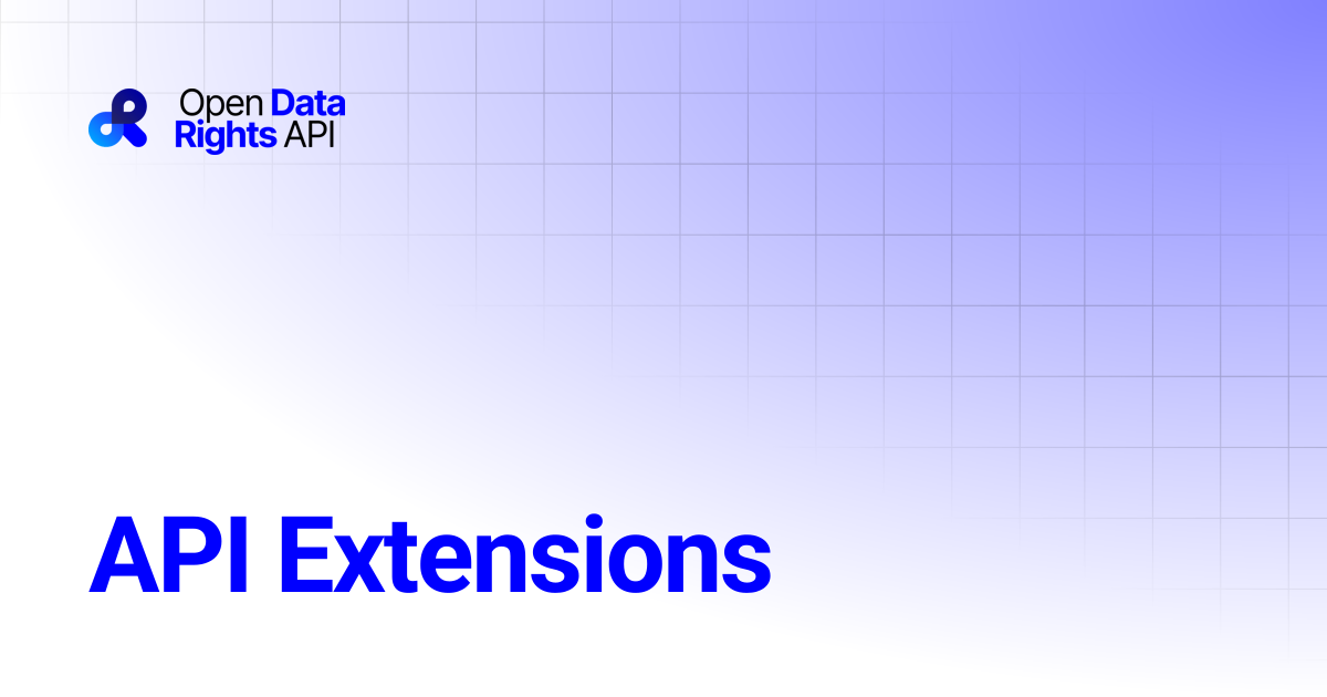 API Extensions | Open Data Rights API